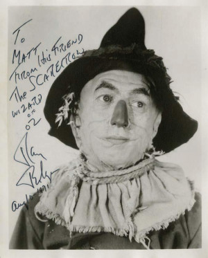 Ray Bolger Scarecrow Wizard of Oz