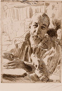 Anders Zorn : Porträt von Anatole France (1906)