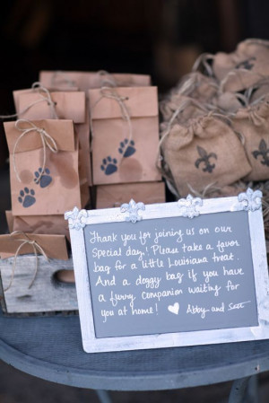 Wedding favor pralines and dog cookies.... (wish I would've wrapped ...