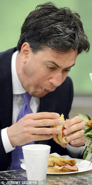 Is this the moment Miliband realises he's been caught out?