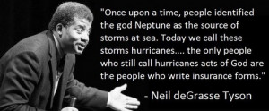 ... time people identified the god Neptune as the source of storm at sea