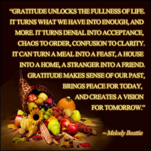 Quote of the Day: Melody Beattie (Thanksgiving Quote)