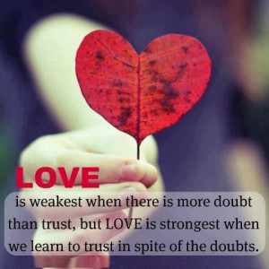 ... : Doubts Picture Quotes , Love Picture Quotes , Trust Picture Quotes