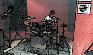 Rock Drummers Cartoon Chun fei aka db (drummer boy)