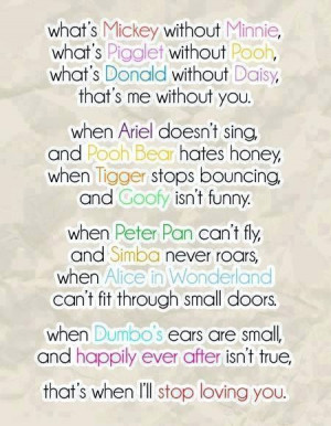 Disney I Love You quotes poem