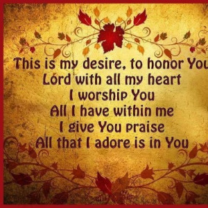 My Desire to Honour My God... #quotes