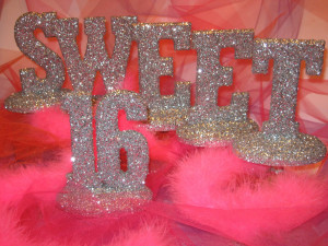 Sweet Sixteen also on a stand or as a banner