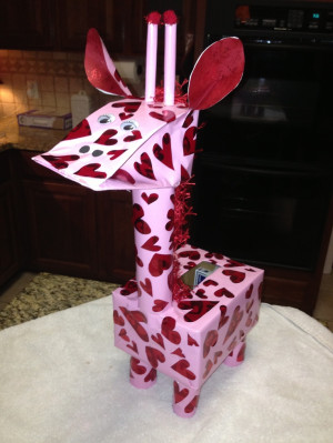 Giraffe Valentines Box Valentine Valentine's