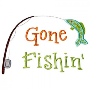 Gone Fishin Applique