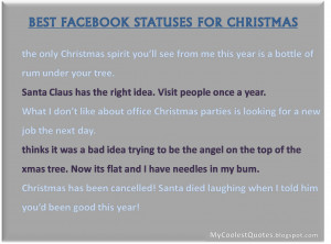 Christmas Facebook Funny Statuses