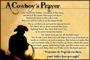 Cowboy's Prayer | F.M. Light and Sons Updates: Sunday Morning ...