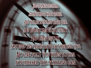 Time - Pink Floyd Song Lyric Quote in Text Image