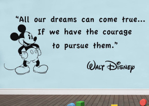 ALL-OUR-DREAMS-Walt-Disney-Quote-Decal-WALL-STICKER-Decor-Art-Mickey ...