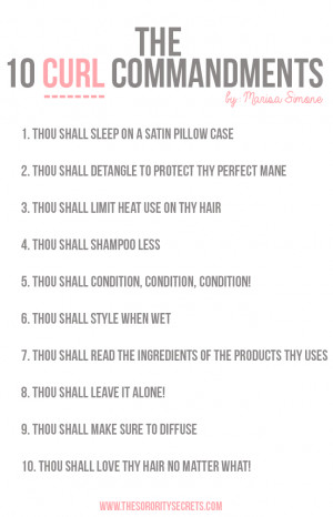 10 Curl Commandments