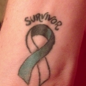 Suicide Survivor Tattoos Survivor cancer ribbon tattoo