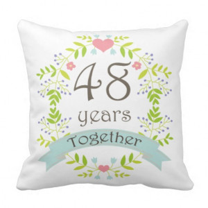 48th Anniversary Gift Throw Pillow