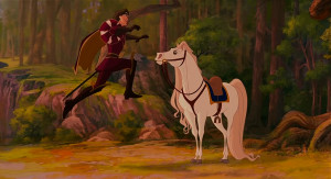 film disney enchanted 2D animation jump spin horses Prince Edward ...