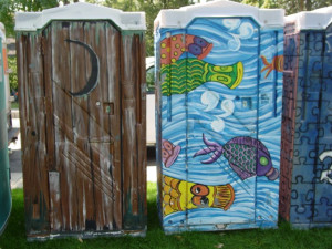 ... porta potty company allowed people to adopt a potty and paint it