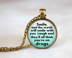 Happiness Necklace, Hilarious Quote Necklace, Funny Quote Necklace ...