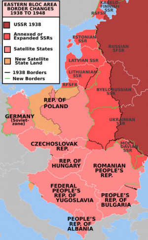 This map shows the communist states of Eastern Europe from 1938 to ...