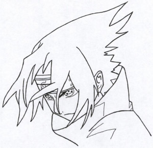 drawing of Sasuke being evil Image