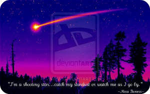 Shooting Star Inspirational Quote by ArtUnited