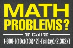 Math problems-funny sign