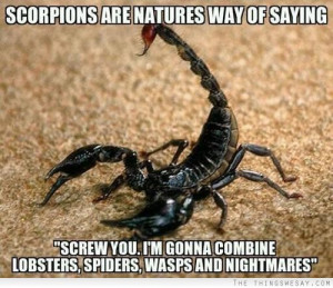 ... screw you I'm gonna combine lobsters spiders wasps and nightmares