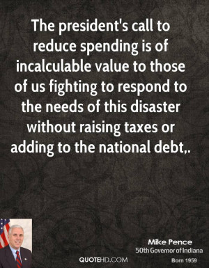 The president's call to reduce spending is of incalculable value to ...