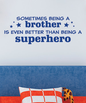 Blue 'Being A Brother' Wall Quotes™ Decal