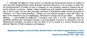 ... extract of an interview in which she talks about intersectionality