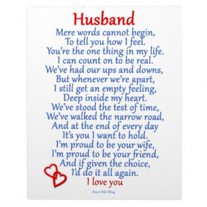 Husband Love Plaque