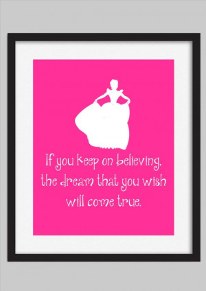 Cinderella Quote Print Disney Girls Room Decor by WalkerPhotoInvites ...