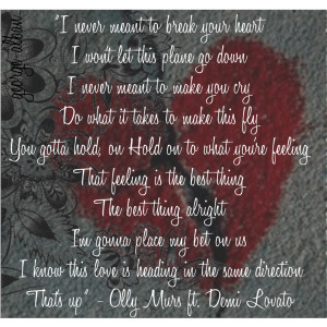 love this song by Olly Murs and this is the chorus.#ollymurs# ...