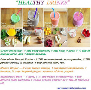 Healthy Drinks Recipes ,health tips,Green smoothie,chocolate peanut ...