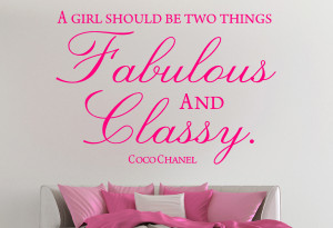Coco Chanel A Girl...Wall Decal Quotes