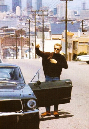 Steve McQueen in Bullitt. '70's San Francisco.