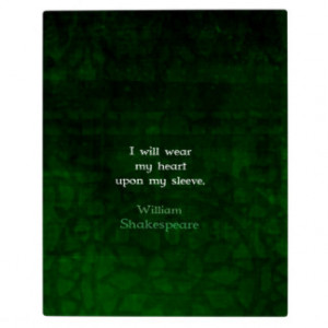 William Shakespeare Whimsical LOVE Quote Plaques