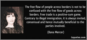 free flow of people across borders is not to be confused with the free ...