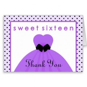 Sweet Sixteen Glitter Card