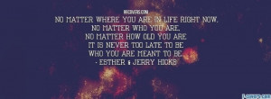 esther and jerry hicks facebook cover for timeline