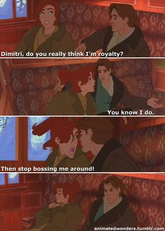 Anastasia (Meg Ryan) & Dimitri (John Cusack) from 