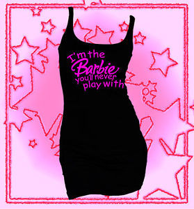 Funny Barbie Pictures on Womans Funny Barbie Logo Slogan Long Tank Top ...