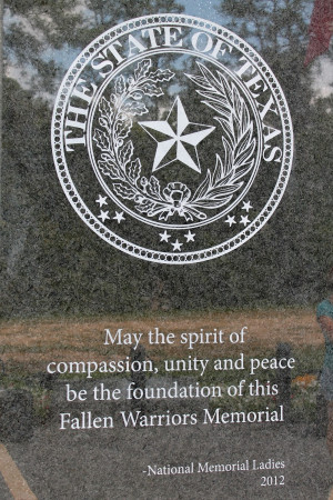 Texas Visit: Fallen Soldiers Memorial