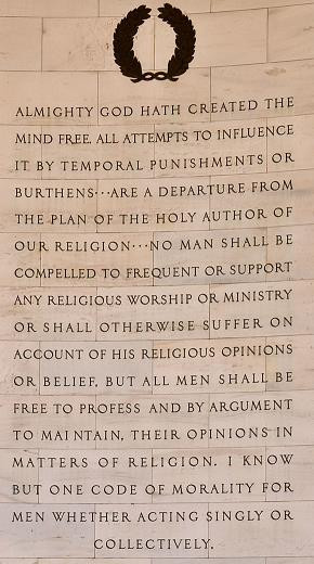 are quotations shown on the Jefferson Memorial in Washington, D.C
