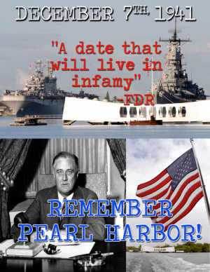 For Pearl Harbor Day we needed to create a poster in memory of the day ...