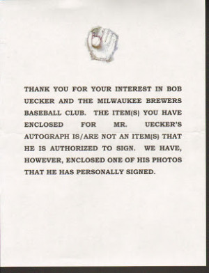 Which begs the question just what is Mr. Uecker authorized to sign???