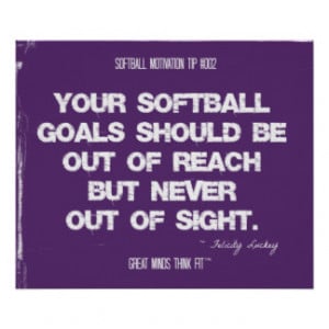 Softball Quotes in Threads 002 Posters