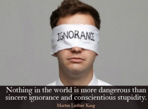 Complacency, apathy, and ignorance: A special message to those people