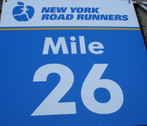 Marathon Sign From The Men